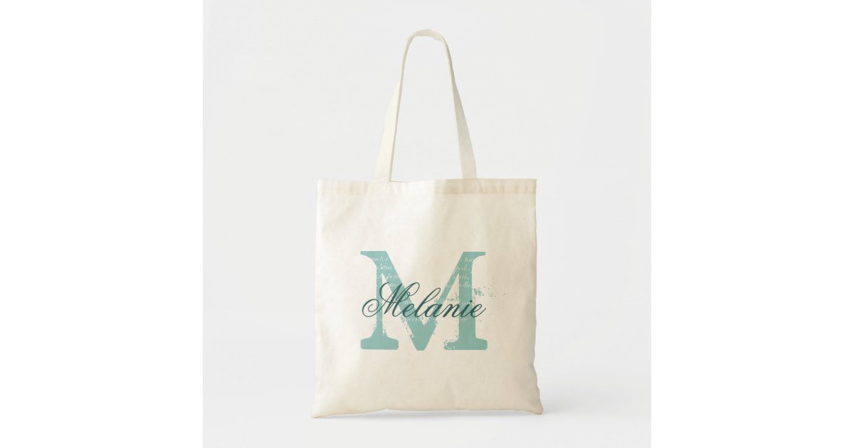 Initial Tote Bag Name Tote Bag Personalised Bag Custom Tote 