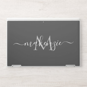 Personalized Name Monogram Typography Custom HP Laptop Skin