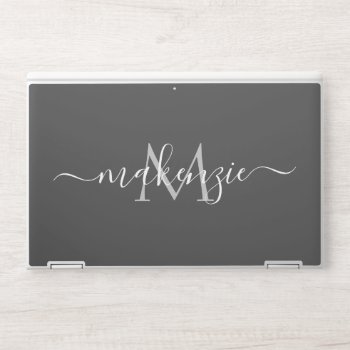 Personalized Name Monogram Typography Custom Hp Laptop Skin by Ricaso at Zazzle