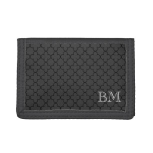 Personalized name monogram wallet for men