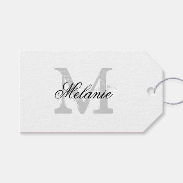 Personalized Name Monogram Wedding Favor Gift Tags