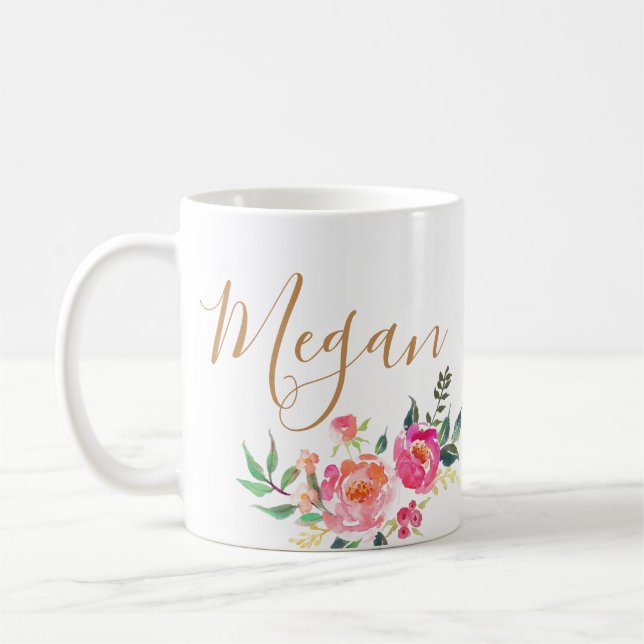 personalized name monogrammed too coffee mug (Left)