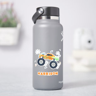 Personalized Name Monster Car Trucks Sticker