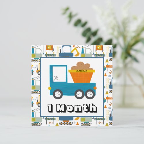 Personalized Name Monthly Milestone Markers Invitation