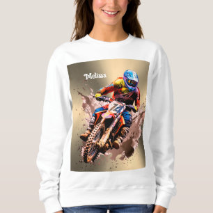 Personalized name Motocross Puzzle Sweatshirt