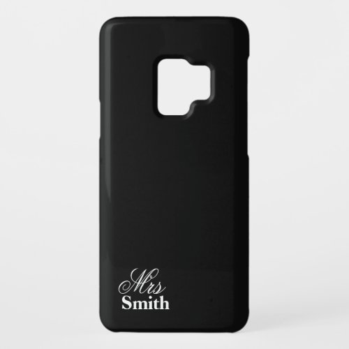 Personalized Name Mrs Smith Black Case_Mate Samsung Galaxy S9 Case