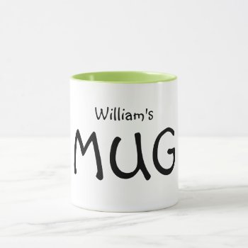 Personalized Name Mug by MISOOK at Zazzle