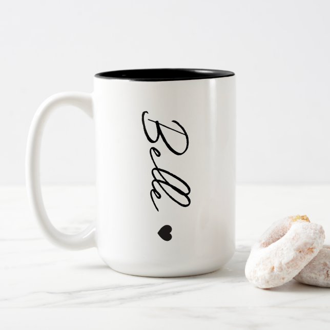 Personalized name Mug, custom name mug with Heart  (With Donut)