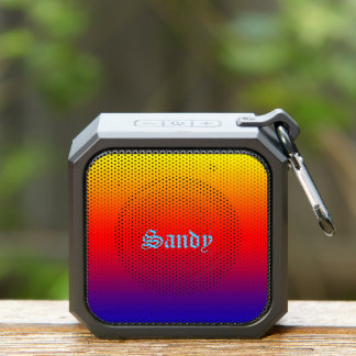 Personalized Name Multicolor Yellow Orange Blue Bluetooth Speaker