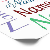 Personalized name multicolored  by temporarytat temporary tattoos (Angled)