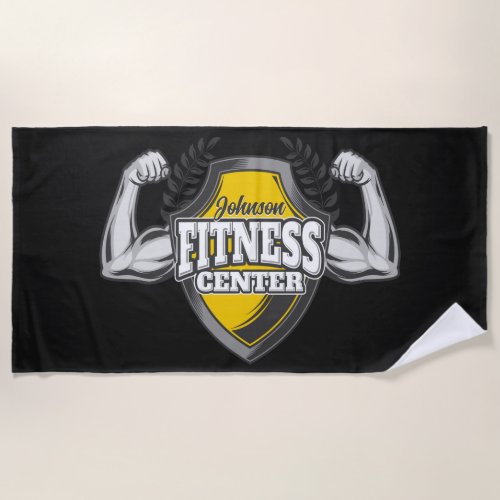 Personalized NAME Muscle Fitness Trainer Gym Beach Towel