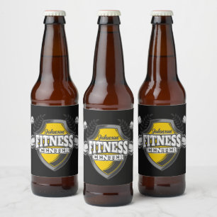 Personalized NAME Muscle Fitness Trainer Gym Beer Bottle Label