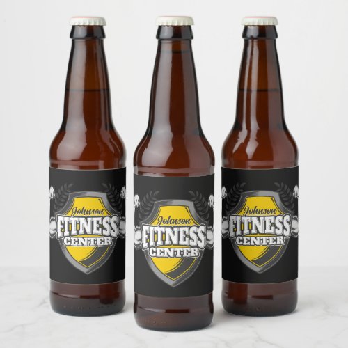 Personalized NAME Muscle Fitness Trainer Gym Beer Bottle Label