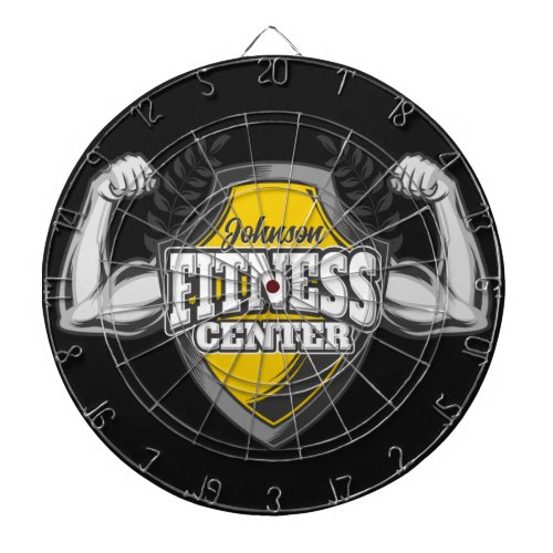 Personalized NAME Muscle Fitness Trainer Gym Dart Board