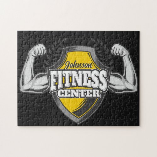 Personalized NAME Muscle Fitness Trainer Gym Jigsaw Puzzle
