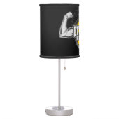 Personalized NAME Muscle Fitness Trainer Gym Table Lamp (Left)
