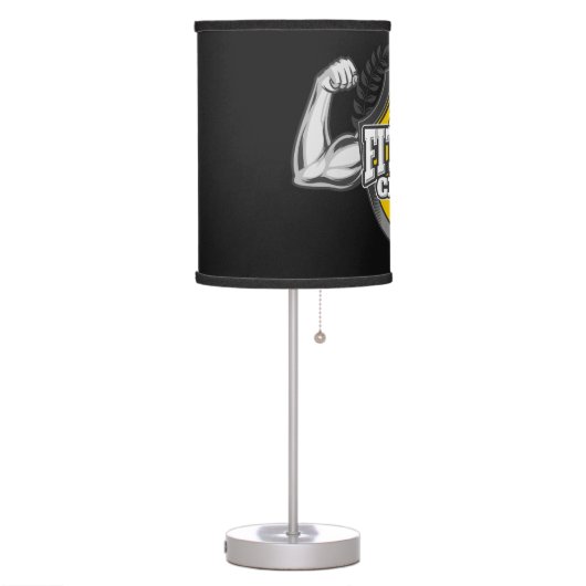 Personalized NAME Muscle Fitness Trainer Gym Table Lamp (Left)