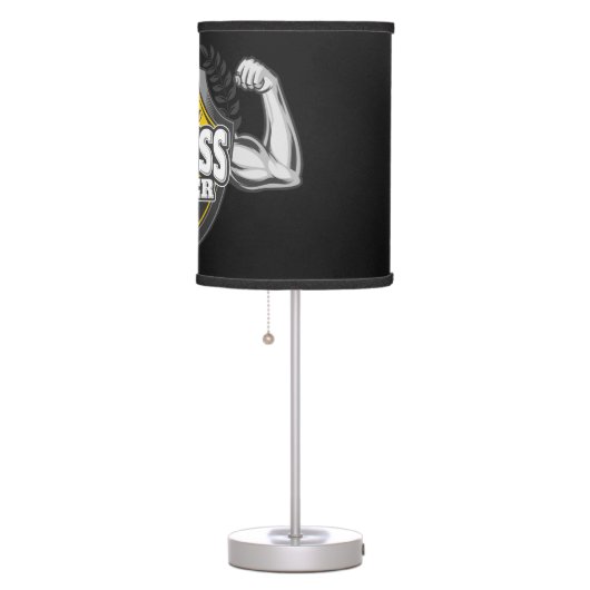 Personalized NAME Muscle Fitness Trainer Gym Table Lamp (Right)