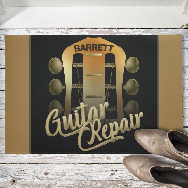 Personalized NAME Music Guitar Repair Musician Doormat (Creator Uploaded)