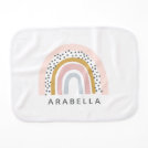 Personalized Name Muted Rainbow Baby Burp Cloth Personalized Name Muted Rainbow Baby Burp Cloth