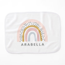 Personalized Name Muted Rainbow Baby Burp Cloth Personalized Name Muted Rainbow Baby Burp Cloth