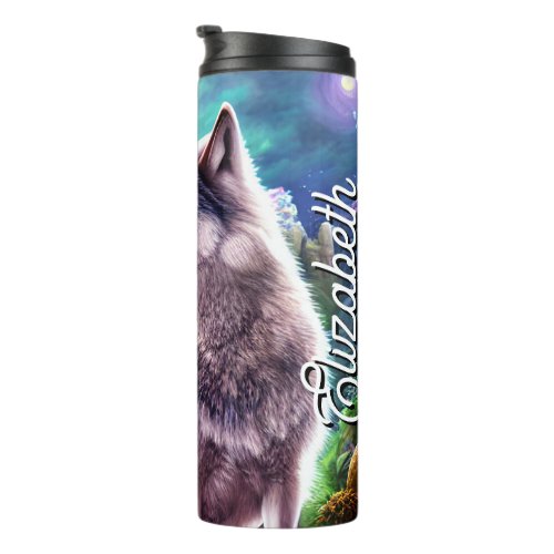 Personalized Name Mystic of the Wild Thermal Tumbler