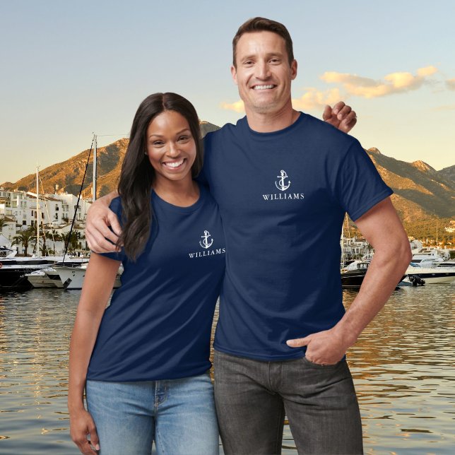 Personalized Name Nautical Boat Anchor T-Shirt (Personalized Name Nautical Boat Anchor T-Shirt)