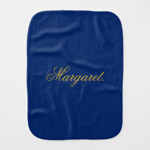 Personalized Name Navy Colored baby burp cloth
