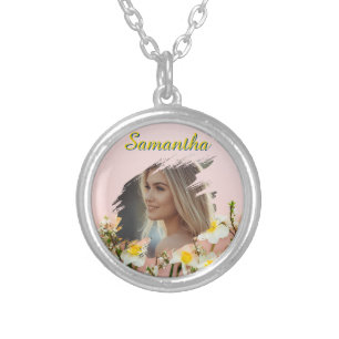 Personalized Name Necklace Custom Photo Heart