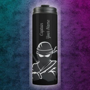 Personalized Name Ninja captain Thermal Tumbler