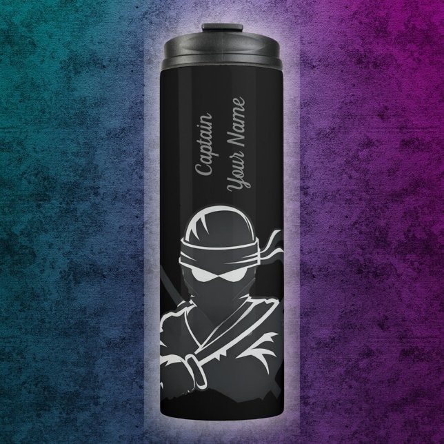 Personalized Name Ninja captain Thermal Tumbler (Creator Uploaded)