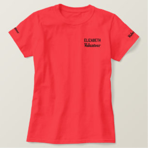 Personalized Name Non Profit Engagement Volunteer Embroidered Shirt