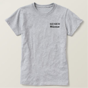 Personalized Name Non Profit Engagement Volunteer Embroidered Shirt