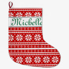 Personalized name nordic Christmas stocking