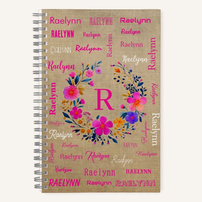 Personalized Name Notebook Add your Name (Front)