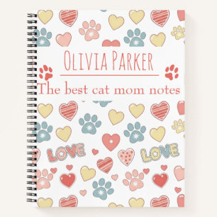 Personalized Name Notebook For Cat Lovers