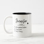 Personalized Name Noun Definition Custom Text Gift Two-Tone Coffee Mug
