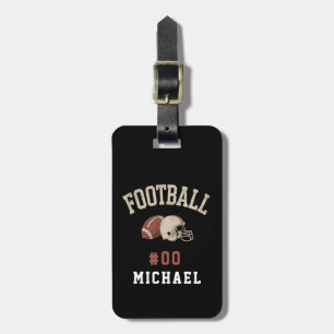Personalized Name & Number American football       Luggage Tag