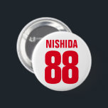 Personalized Name, Number, and Colors. Sports Fans Button<br><div class="desc">Personalize with name,  number,  and colors of your choice!</div>