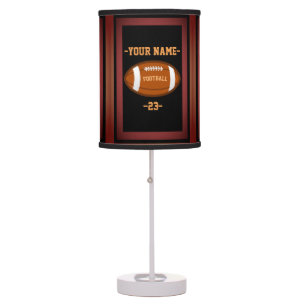Personalized Name, Number, and Photo Football Table Lamp