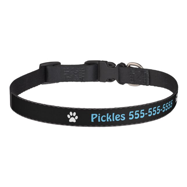 Personalized Name & Number Dog Collar (Front)