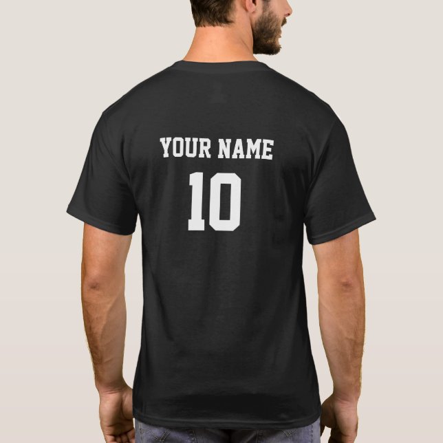 Personalized Name Number Front Back  T-Shirt (Back)