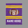 Personalized Name Number Purple/Yellow Football Fleece Blanket