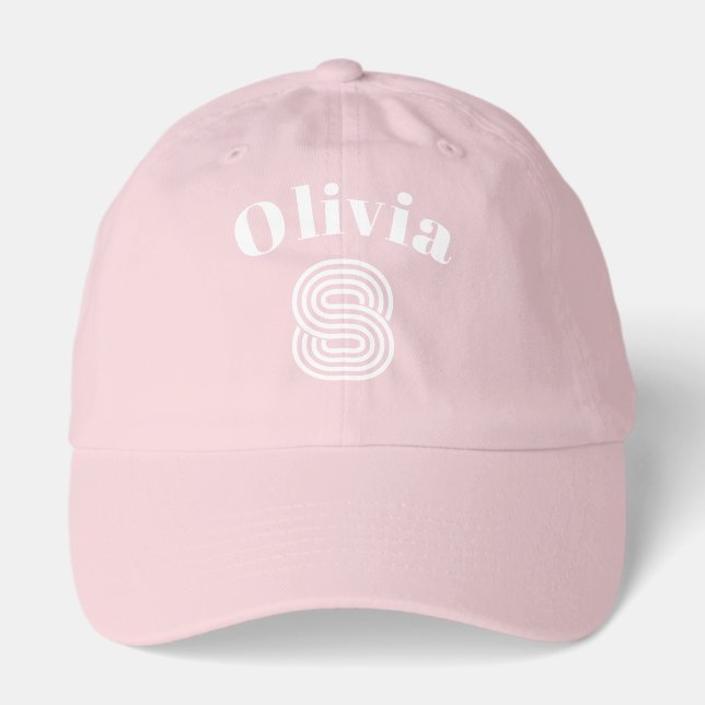 Personalized Name Number Simple cute Hat (Front)