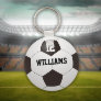 Personalized Name Number Soccer Ball Keychain