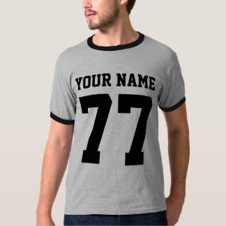 Personalized Name + Number Sports Jersey T-Shirt