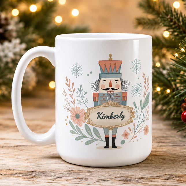 Personalized Name Nutcracker Christmas Coffee Mug (Personalized Christmas Nutcracker Mug)