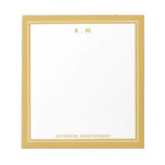 Personalized Name Ocher White Elegant Minimalistic Notepad