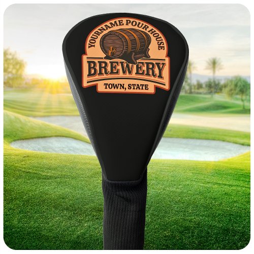 Personalized NAME Old Oak Barrel Beer Keg Brewery  Golf Head Cover