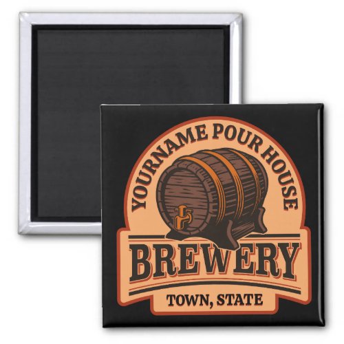 Personalized NAME Old Oak Barrel Beer Keg Brewery  Magnet